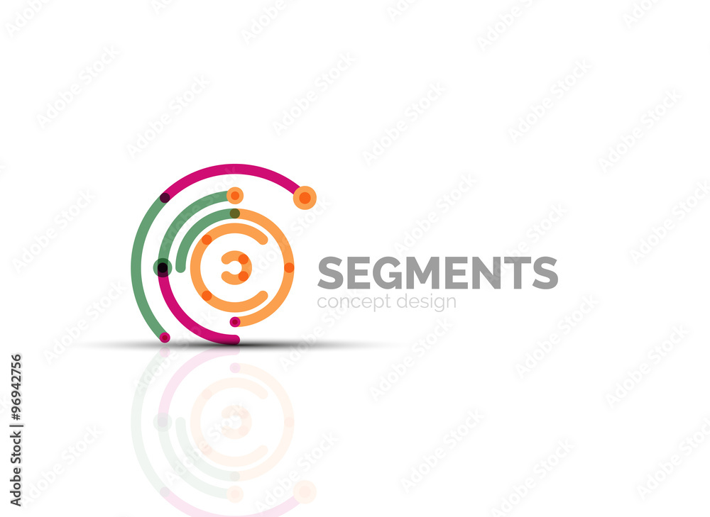 Vector outline minimal abstract geometric logo Vector outline minimal abstract geometric logo