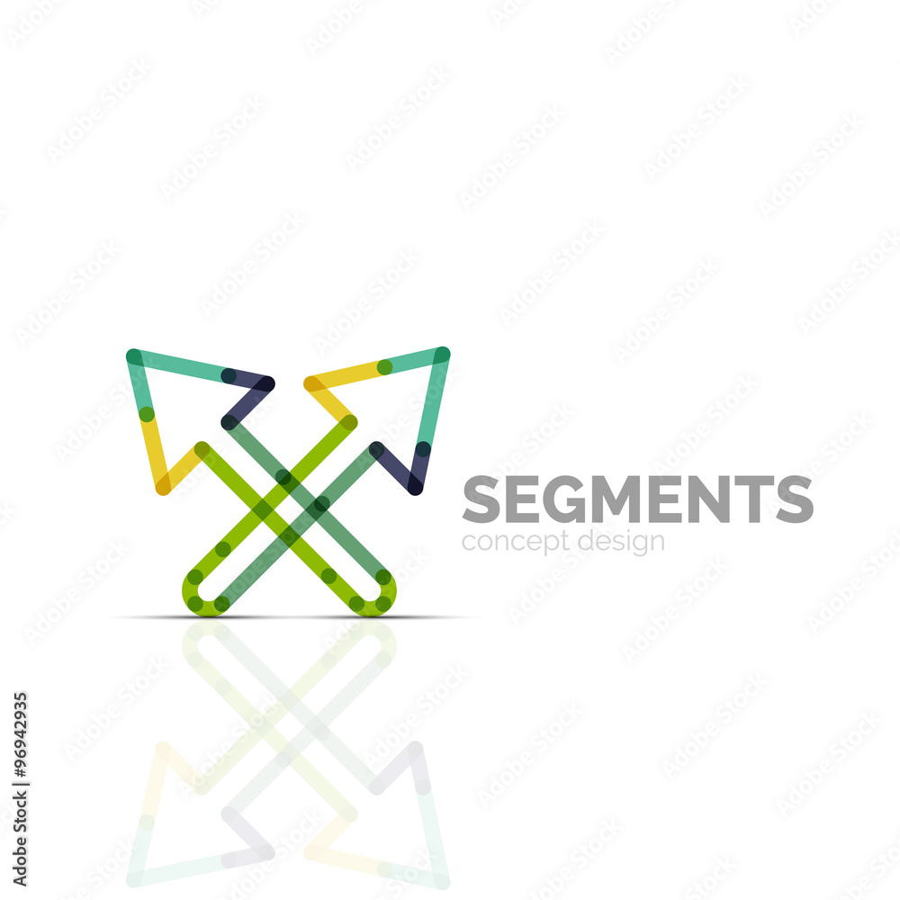 Arrow icon vector logo. Company branding element Arrow icon vector logo. Company branding element