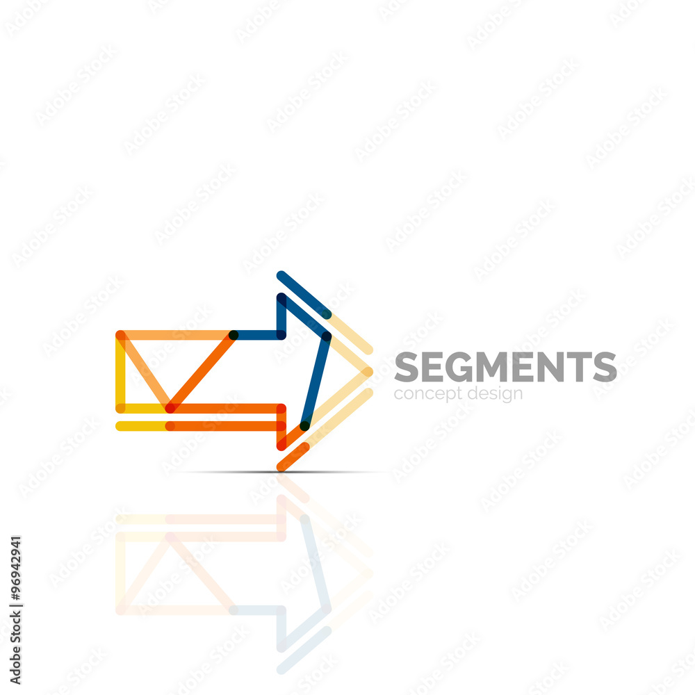 Arrow icon vector logo. Company branding element Arrow icon vector logo. Company branding element