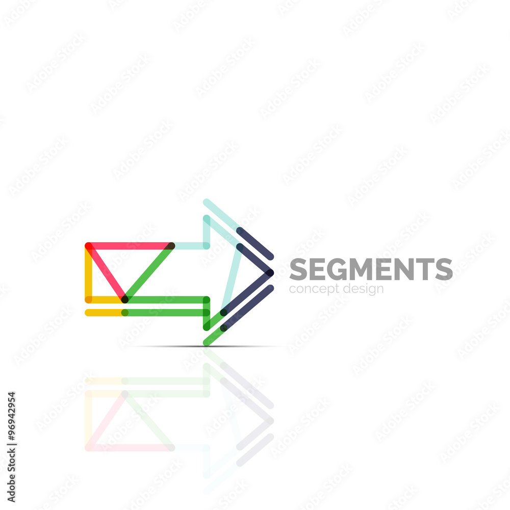 Arrow icon vector logo. Company branding element Arrow icon vector logo. Company branding element