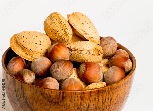 dried fruits hazelnuts and almonds