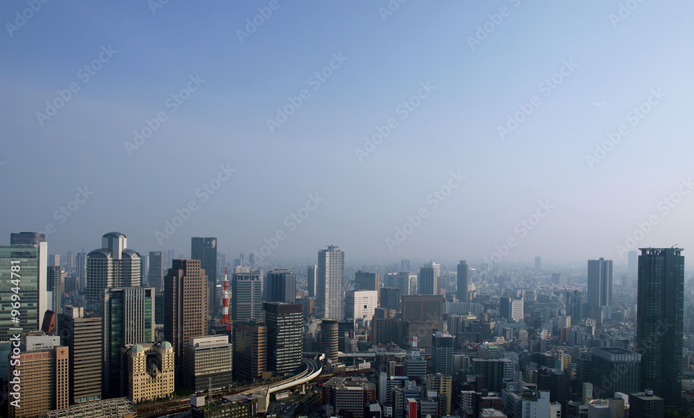 Panoramic view of Osaka