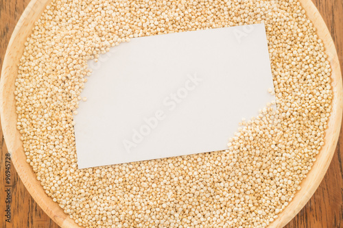 Принти на полотні Organic quinoa grain and business card