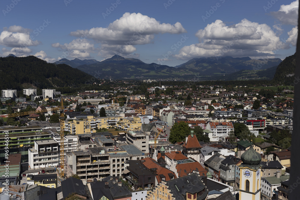 A over view over the city of Asben in Austria