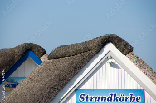 Strandkorbvermietungen im Ostseeheilbad Schaubeutz, Deutschland photo