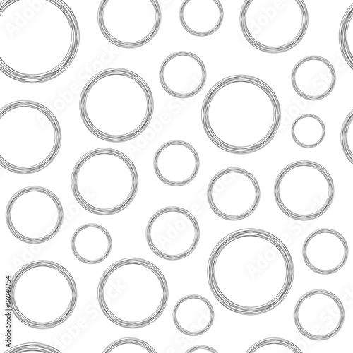 Stylized Grey Wire Circles on White Background