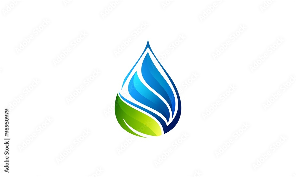 Nature Water & Leaf Vector Nature Water & Leaf Vector