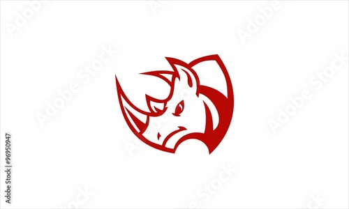 Red Rhino Logo Stock Vector | Adobe Stock