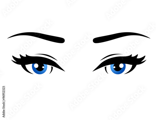 blue woman eyes