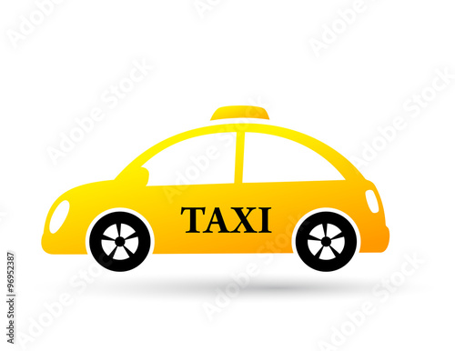 cartoon taxi car