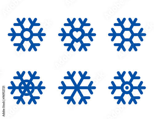 blue snowflake set