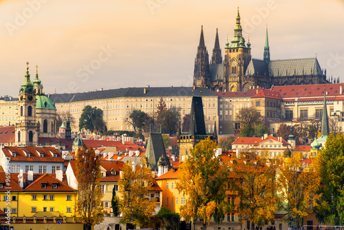 Prague, the Castle and St. Vitus Cathedral.