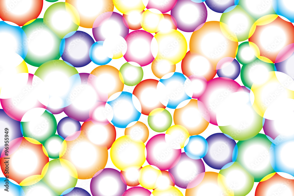 Background Wallpaper Vector Illustration Design Free Free Size Charge Free Colorful Color Rainbow Show Business Entertainment Party Image 背景素材壁紙 虹彩 虹色 レインボーカラー 七色 カラフル 円 球 幻想的 夢 ファンタジー にじ Stock Vector