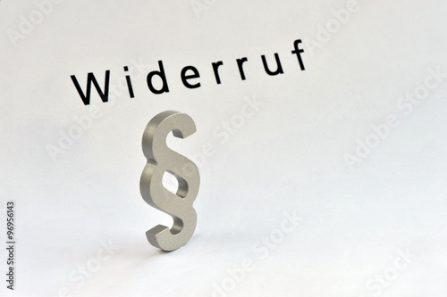 Widerrufsrecht, Widerruf, widerrufen, Paragraph, Recht, Vertragsrecht, Vertrag, Verbrauchervertrag, BGB, Gesetz, Rücktrittsrecht, Darlehen, Kredit photo