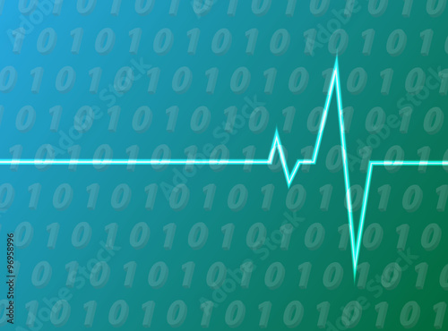 Electric pulse background with numbers