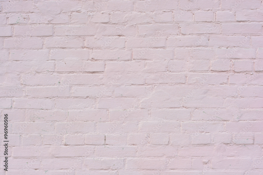 Naklejka premium Brick wall in pink whitewashing 2-271115