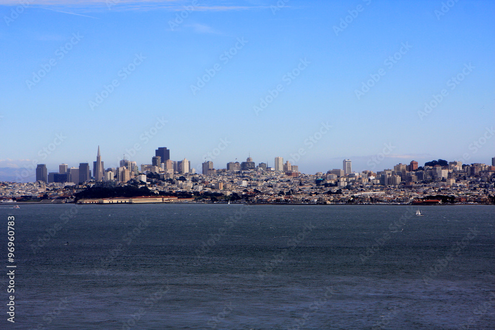 View of San Francisco from the hill, USA