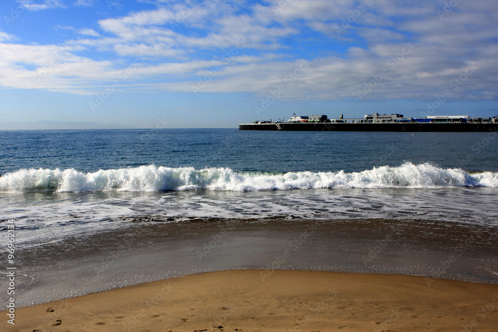 Ocean view at Santa Cruz Beach, California, USA