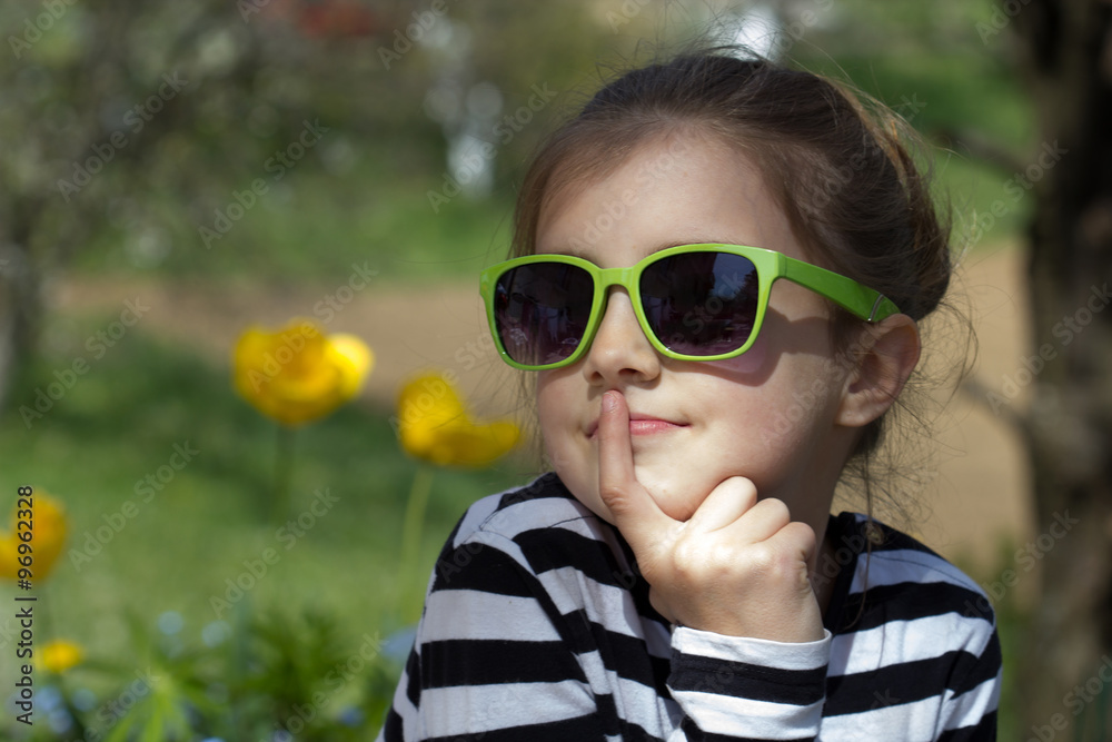 Little girl in spring Little girl in spring