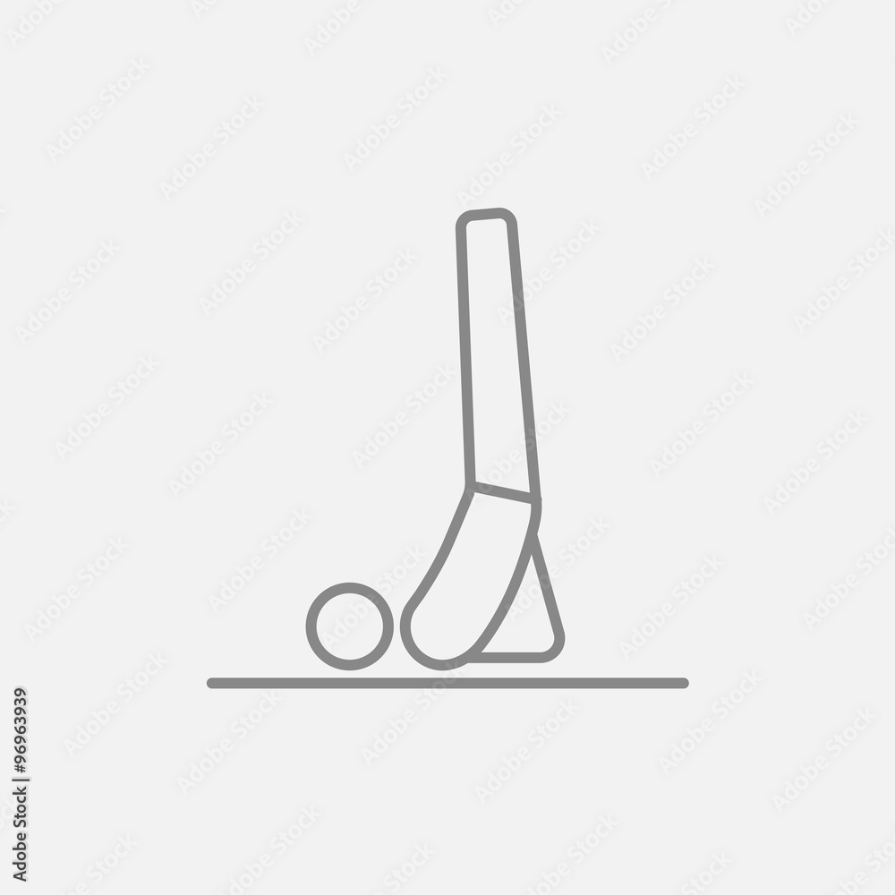 Man practicing yoga line icon. Man practicing yoga line icon.