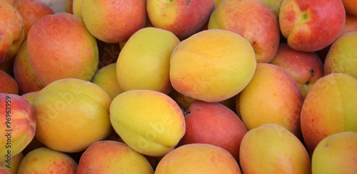 fresh apricots for sale in a bazaar