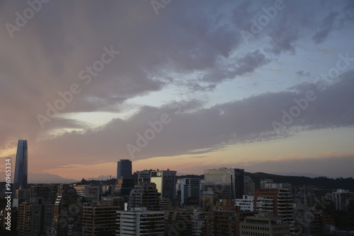 Amazing sunset clouds in Santiago  Chile