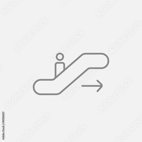 Gangway of plane line icon.