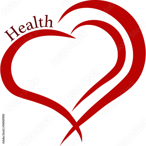 The image of the heart. Health. Vector