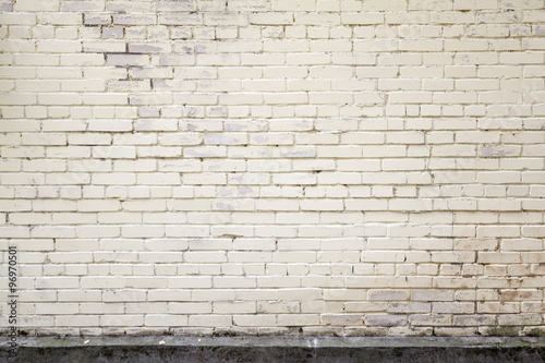 Light yellow old brick wall  background texture