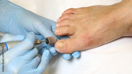 process of pedicure at beauty salon