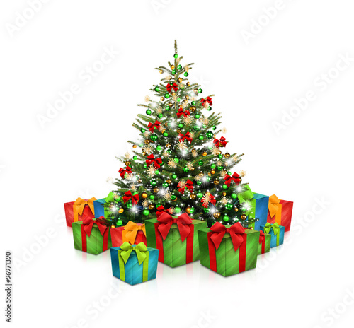Christbaum mit Geschenken
