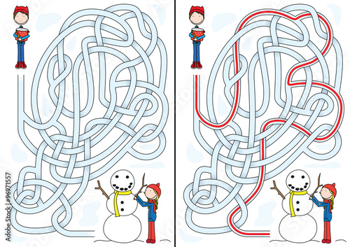 Snowman maze
