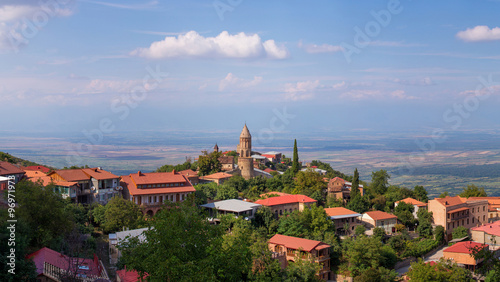 View to Sighnaghi (Signagi) old town in Kakheti region, Georgia.