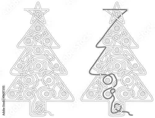 Christmas tree maze