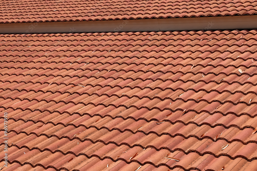 brown tile roof weathered on building residential brown tile roof weathered on building residential