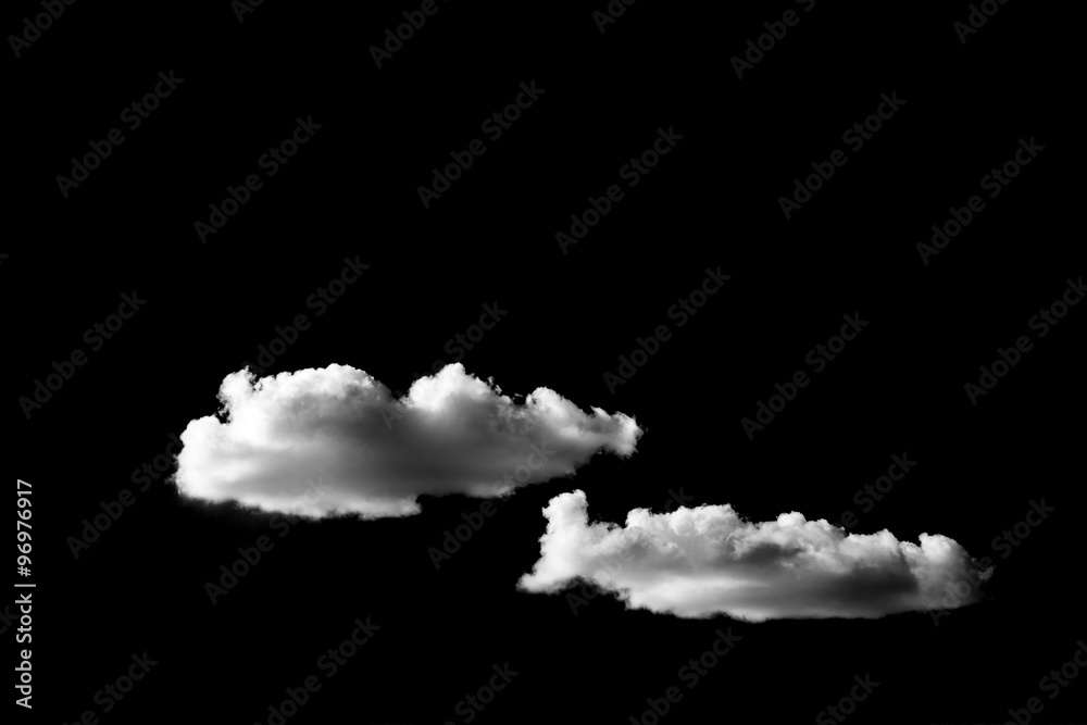White cloud on black background White cloud on black background