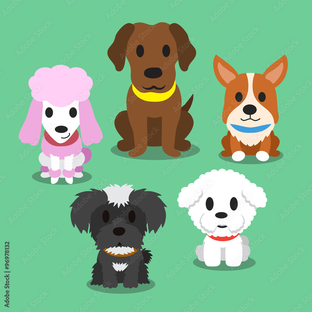 Cartoon dogs standing