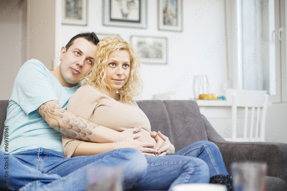 Loving couple wait for baby Loving couple wait for baby