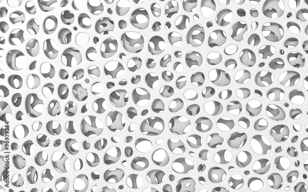 White abstract organic background. 3D render, soft shadows White abstract organic background. 3D render, soft shadows