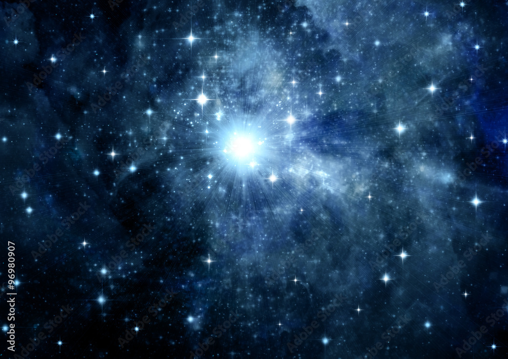 galaxy in a free space