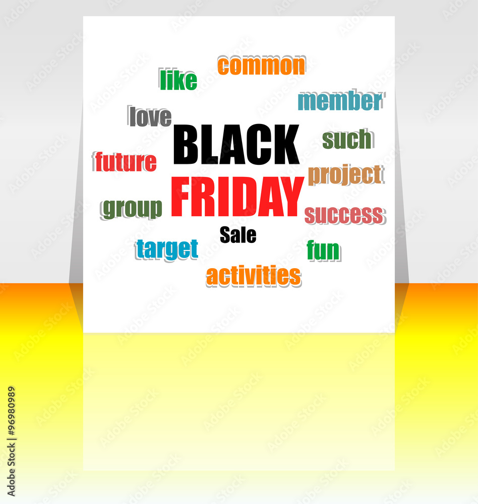 Obraz premium Black Friday sale inscription design template. Black Friday banner. Vector illustration