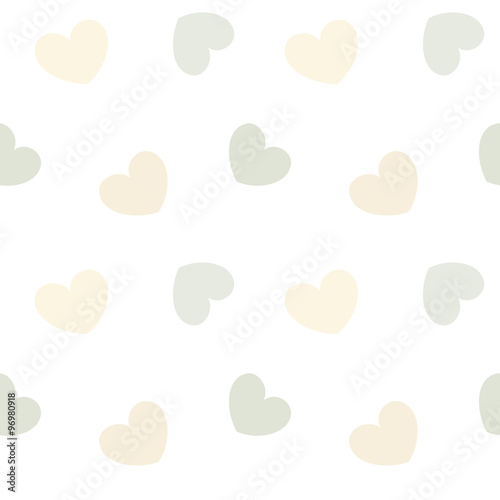 soft pastel valentine hearts seamless vector pattern background illustration