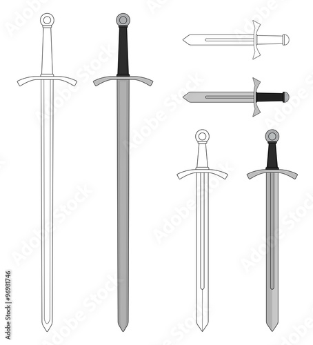 Medieval sword set