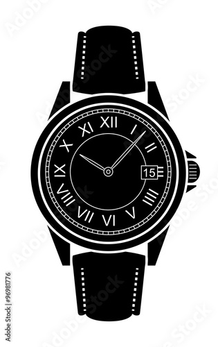 Classic luxury mechanic business style hand watches. Black