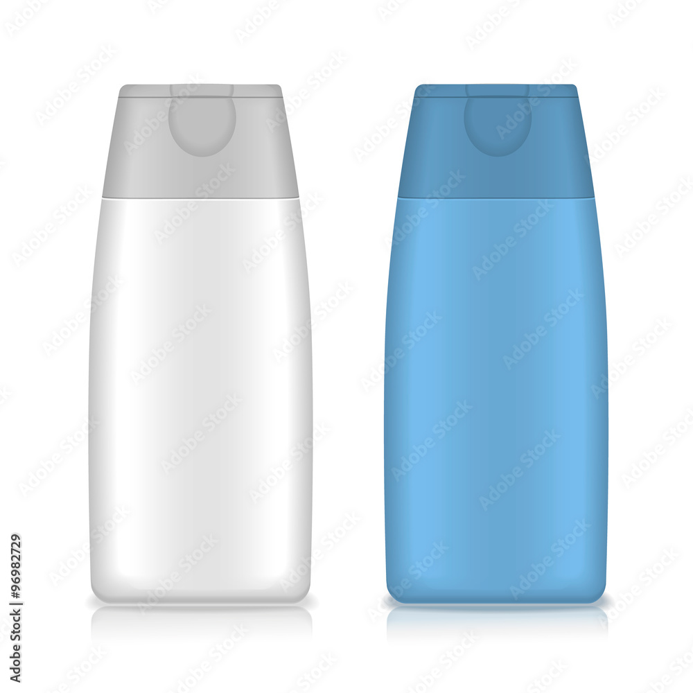 Cosmetic packaging, plastic shampoo or shower gel bottle template for your design. Vector Cosmetic packaging, plastic shampoo or shower gel bottle template for your design. Vector