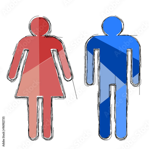Logo silhouettes homme et femme