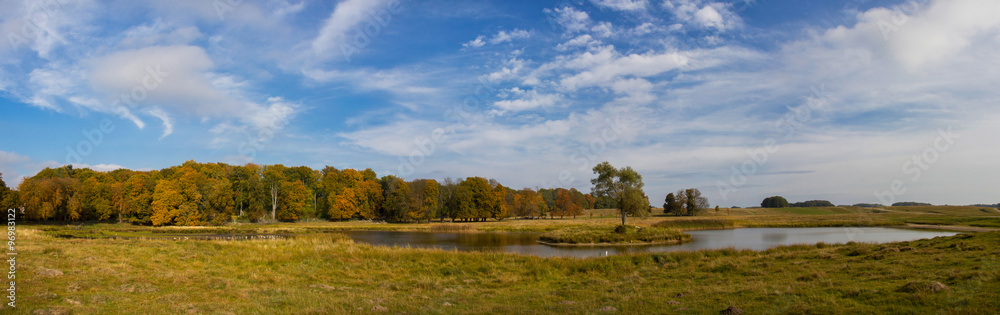 beautiful lake in Dyrehave park, Denmark