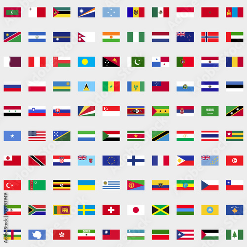 New flags of the world set