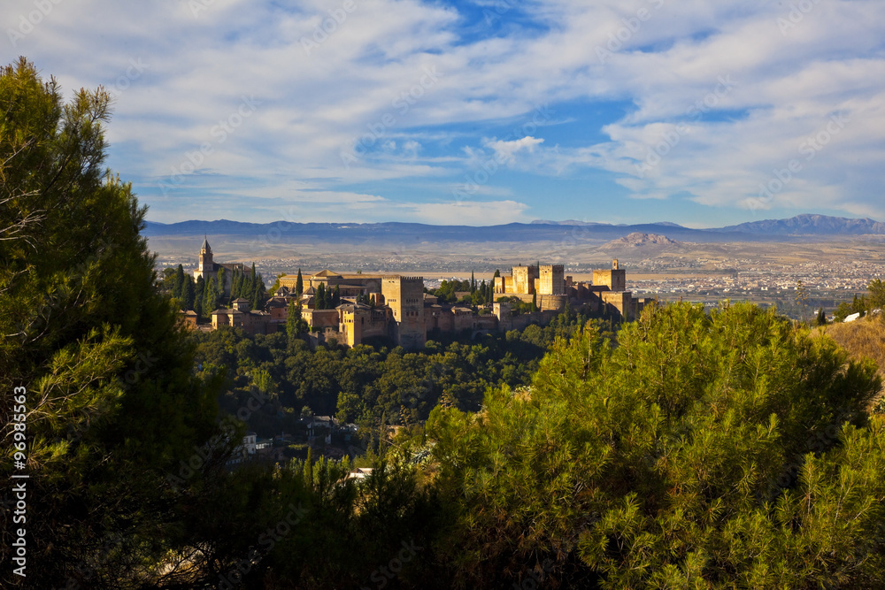 Alhambra, Granada,Panorama 