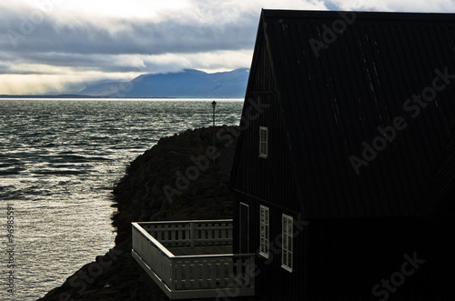 Detail from Hofsos, village and old trading port, north Iceland photo